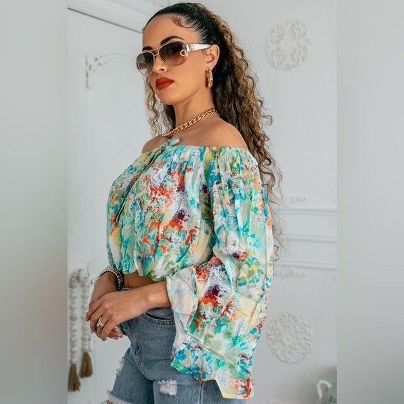 Floral Off-Shoulder Top - Picture 6 of 7